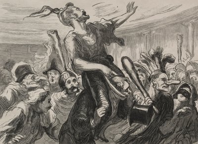 Bola de ópera: viva os flamingos. de Honoré Daumier