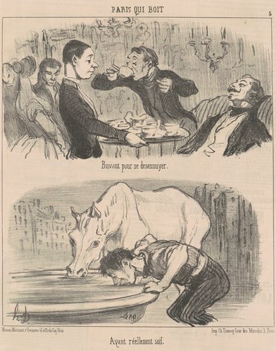 Babando para ficar entediado de Honoré Daumier