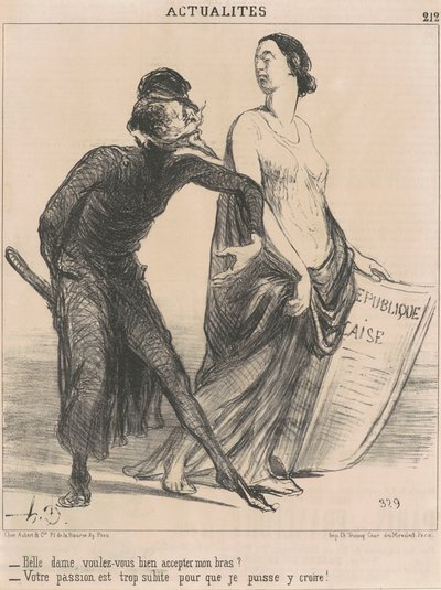 Linda dama, você... aceita meu braço? de Honoré Daumier