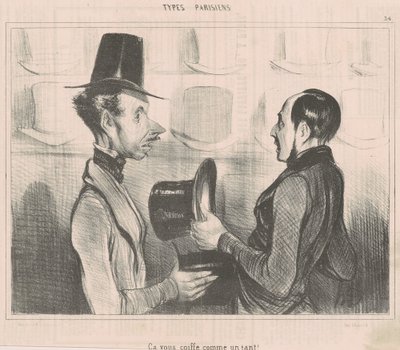 Ele se encaixa em você como uma luva! de Honoré Daumier