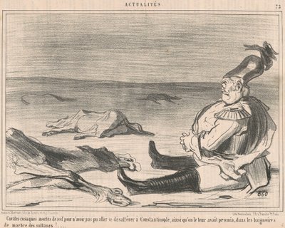 Cavaleiros cossacos que morreram de sede... de Honoré Daumier