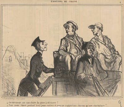 Estes senhores têm... jogo a declarar? ... de Honoré Daumier