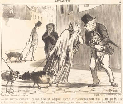 Esses pobres animais... não se reconhecem... mais... de Honoré Daumier