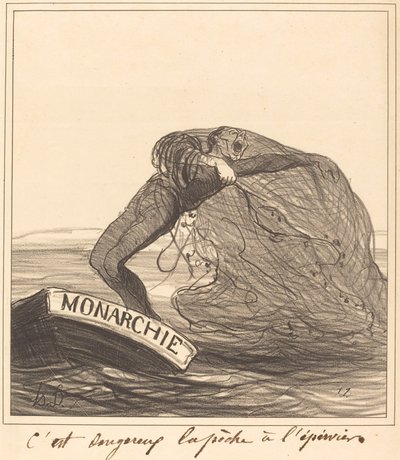 É perigoso, pesca com rede de Honoré Daumier