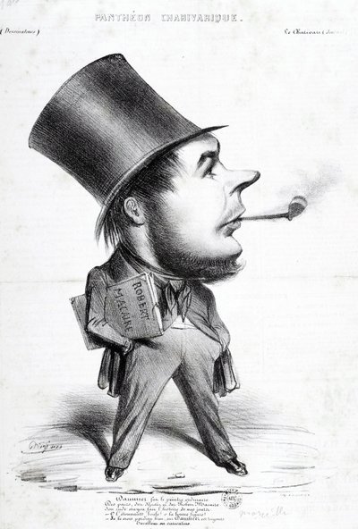 Panteão Charivaric: Desenho animado de Honore Daumier (1808-1879), gravador, pintor e escultor francês. Gravura em "Le Charivari". Dim: 32x22cm. Museu Arbaud. de Honoré Daumier