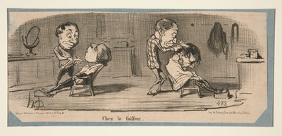 No Alfaiate, No Cabeleireiro, em Charivari, 3, 16 e 19 de fevereiro de 1853 de Honoré Daumier