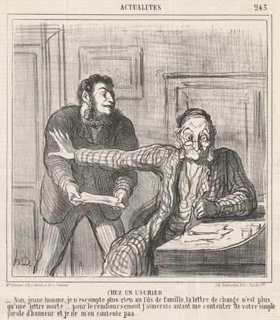 Em um agiota de Honoré Daumier