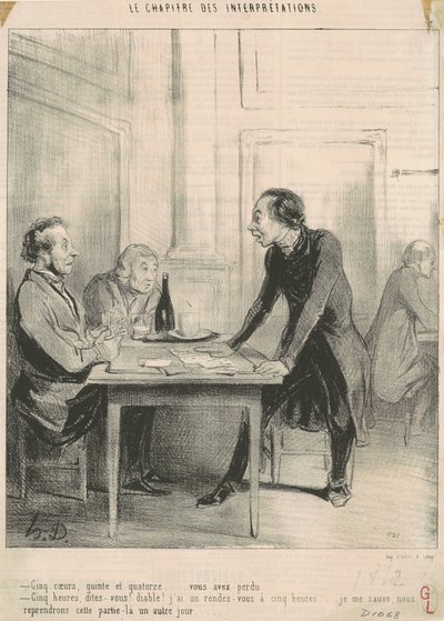 Cinco corações, retos e quatorze... de Honoré Daumier