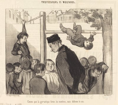 Comme quoi la gymnastique forme les membres... de Honoré Daumier