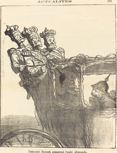 Como Bismarck entende a unidade alemã de Honoré Daumier