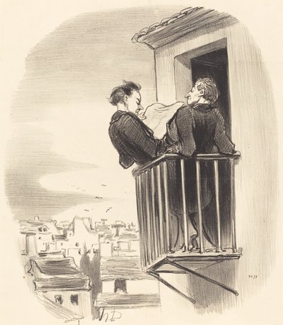 Como entendemos a varanda espanhola em Paris de Honoré Daumier