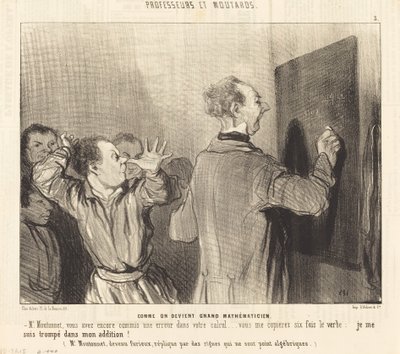 Como alguém se torna um grande matemático de Honoré Daumier