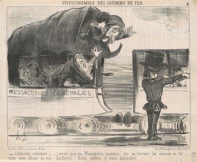 Motorista... eu tinha levado seus correios... de Honoré Daumier