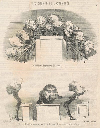 Grande Cerimônia de Votação de Honoré Daumier