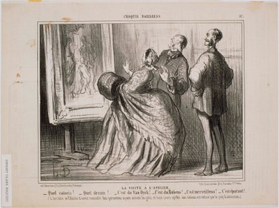 Esboços parisienses- A visita ao workshop- Que esboço! Que desenho! É Van Dyck de Honoré Daumier