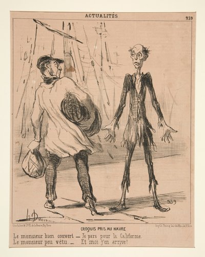 Esboço feito em Le Havre: O cavalheiro bem coberto de Honoré Daumier