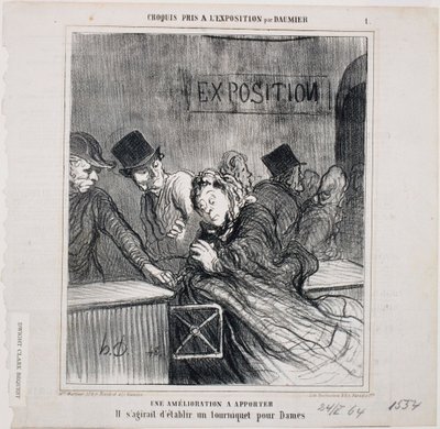 Esboços feitos na Exposição - Uma melhoria a ser feita de Honoré Daumier