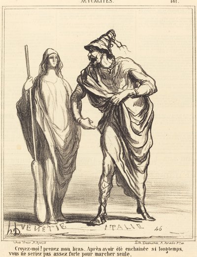 Acredite em mim! pegue meu braço... de Honoré Daumier