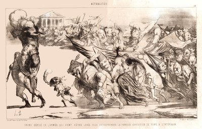 Daumier - Grande parada do exército de Honoré Daumier