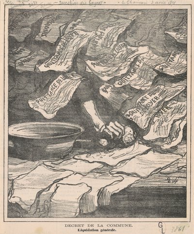 decreto da comuna de Honoré Daumier