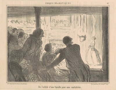 Sobre a utilidade de uma família para um cantor de Honoré Daumier