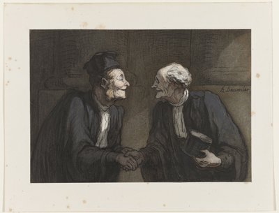 Dois advogados: o aperto de mão Dois advogados: o aperto de mão. de Honoré Daumier