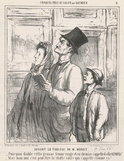 Em frente ao quadro de M. Manet de Honoré Daumier