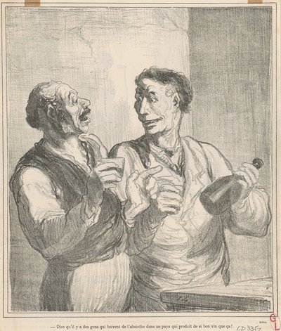 Dizer que tem gente que bebe absinto... de Honoré Daumier