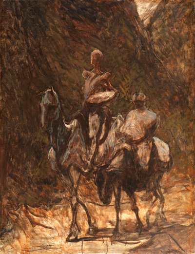 Dom Quixote e Sancho Panza, 1868-1870. de Honoré Daumier