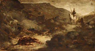 Dom Quixote e a Mula Morta, depois de 1864. de Honoré Daumier