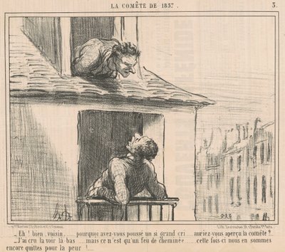 Ei! Bem, vizinho... por que você empurrou... de Honoré Daumier