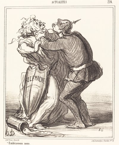 Vamos nos beijar de Honoré Daumier