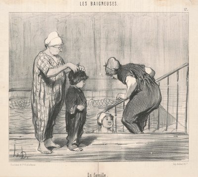 Com a família de Honoré Daumier