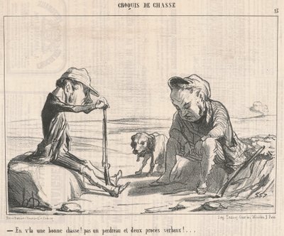 Aqui está uma boa caçada! ... de Honoré Daumier