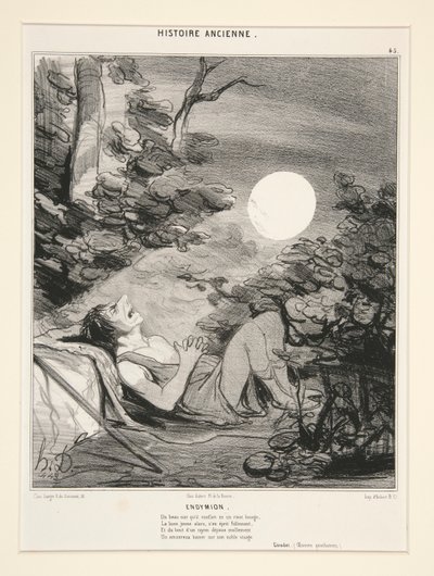 Endymion, placa 45 da Histoire Ancienne de Honoré Daumier