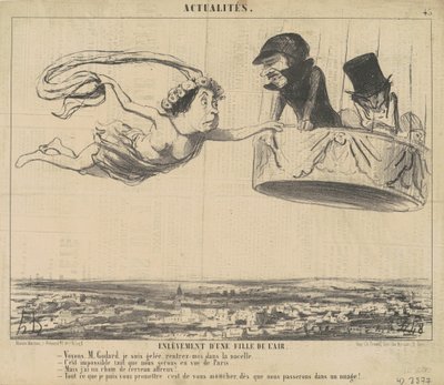 rapto de uma menina do ar de Honoré Daumier