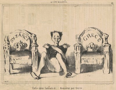 Entre duas poltronas, o cavalheiro no chão de Honoré Daumier