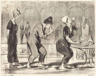 Entre dois mergulhos de Honoré Daumier