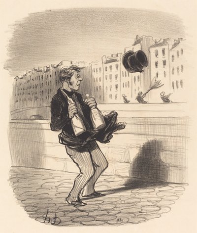Entre, senhor... não seja tímido... de Honoré Daumier
