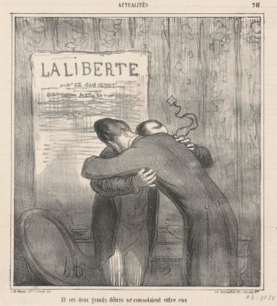 E esses dois grandes escombros se consolaram de Honoré Daumier