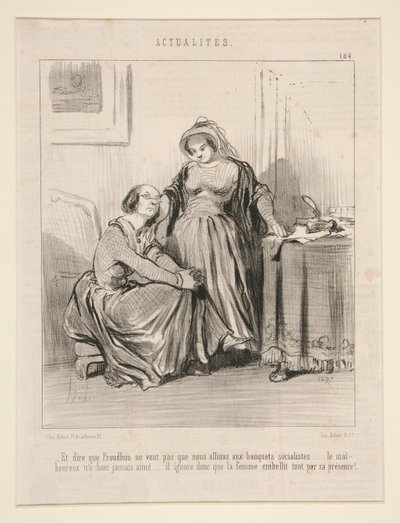 E dizer que Proudhon não quer que vámos a banquetes socialistas de Honoré Daumier