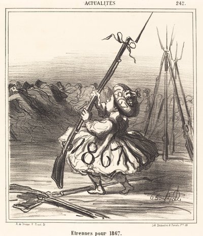 presentes de natal para 1867 de Honoré Daumier
