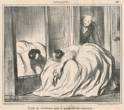 Estudo de reverência para a quadrilha dos lanceiros de Honoré Daumier