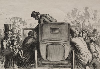 Exposição Universal: O estrangeiro encontra todas as facilidades para retornar ao seu hotel de Honoré Daumier