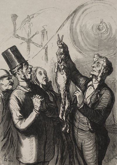 Exposição Universal: em dez minutos você terá uma gibelotte e um chapéu. de Honoré Daumier