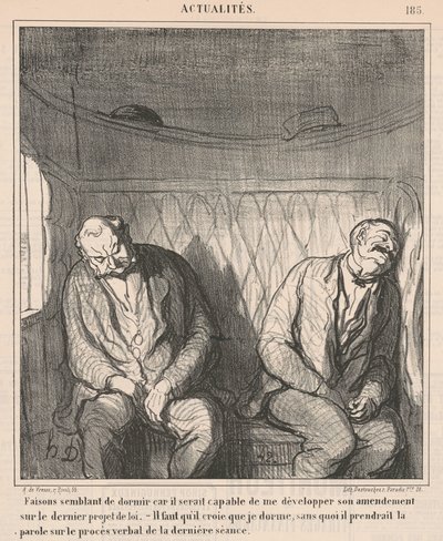 Vamos fingir dormir... de Honoré Daumier