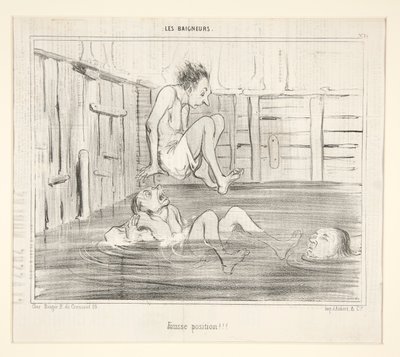 Posição errada!!! dos banhistas de Honoré Daumier