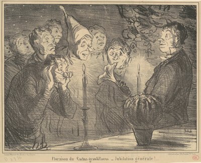 Floração do Cactus-grandiflorus... de Honoré Daumier