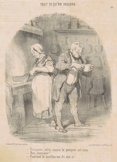 François, seu primo bombeiro veio... de Honoré Daumier