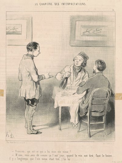 François, que bebeu meu vinho... de Honoré Daumier